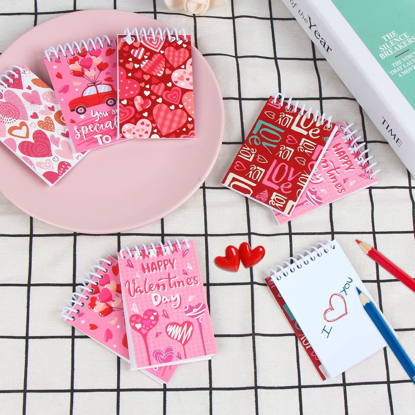 24 Pack Valentine's Day Mini Notepads