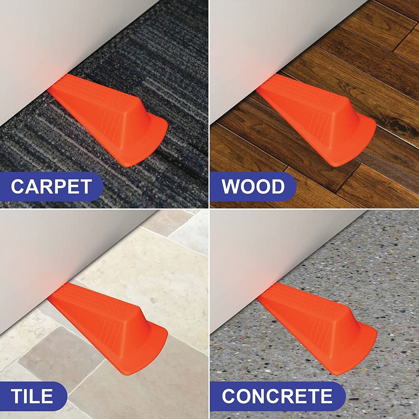 Safety Giant Foot Door Stop 1 Pack(Orange)