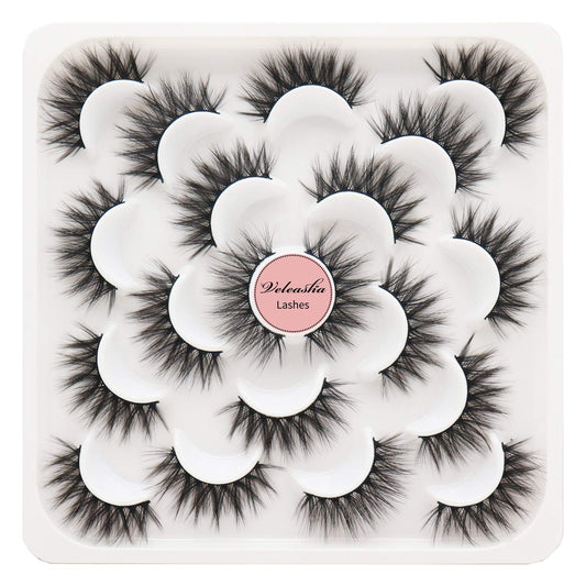 Reusable Full Volume 3D Lashes, Pack of 10 Pairs | V06