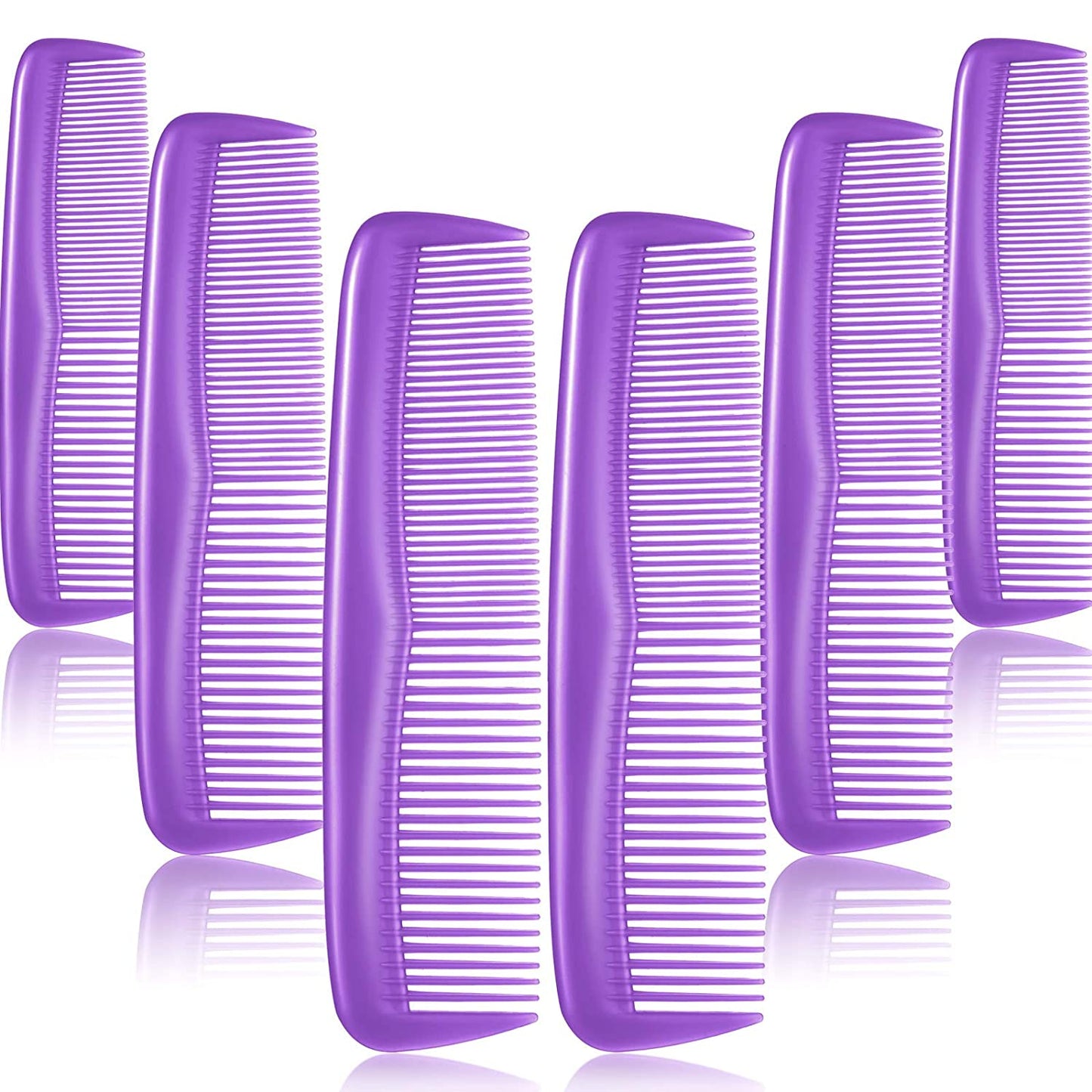 12 piece fine hair combs set (purple)