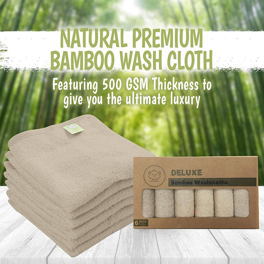 Organic bamboo baby towel, high absorbency, color earth brown