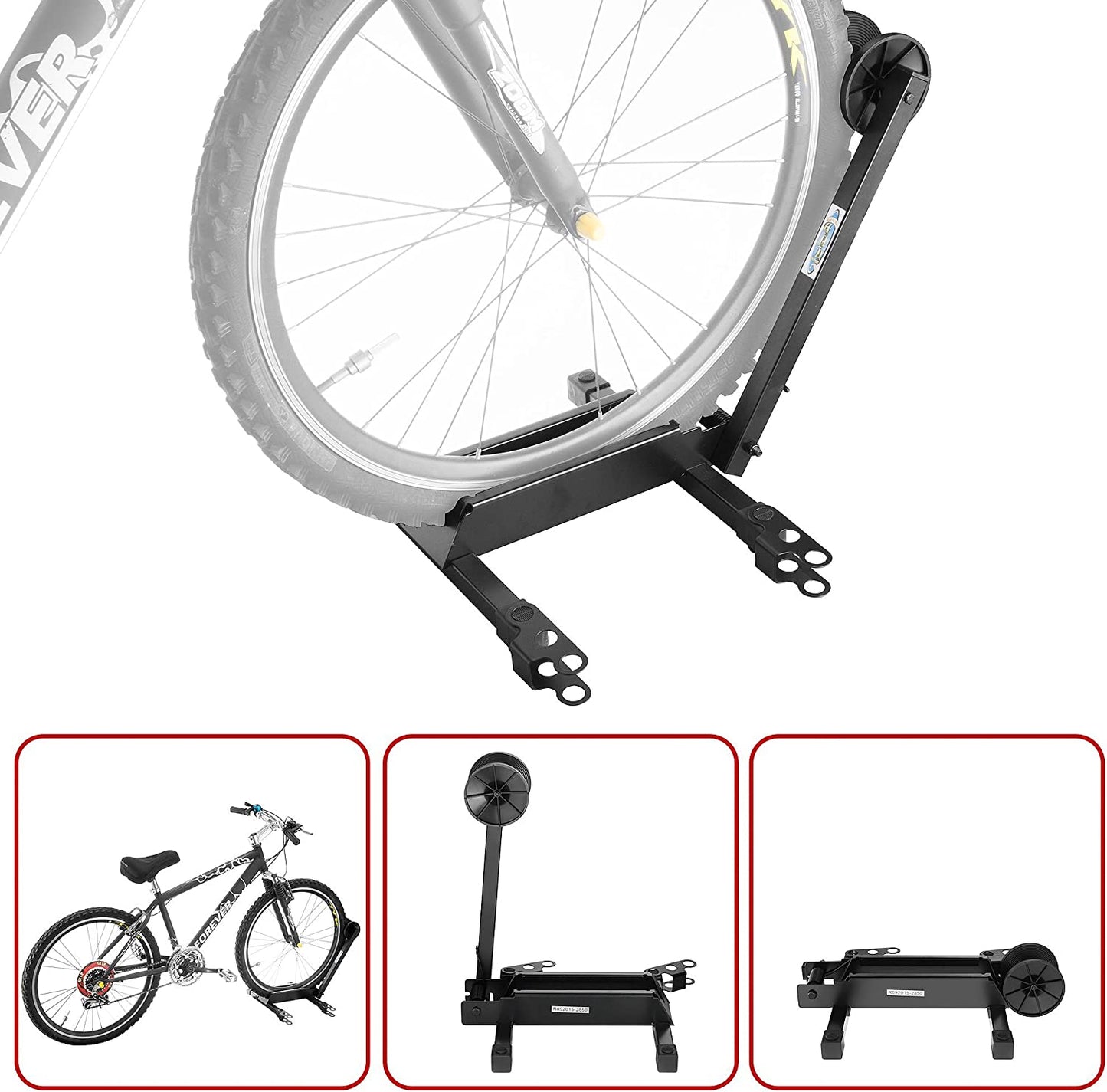 Folding bike rack, Color:Black, 30 x 25 x 30 inches