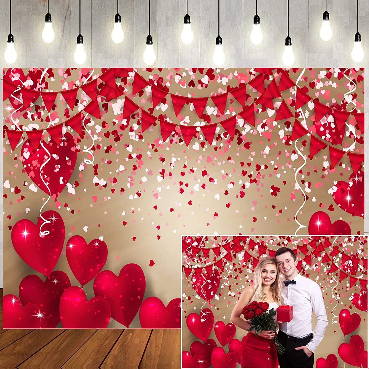 7x5ft Valentine Photography Backdrop