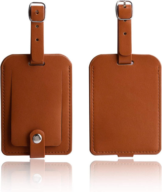 Luggage Bag Tags, (Pu Brown)