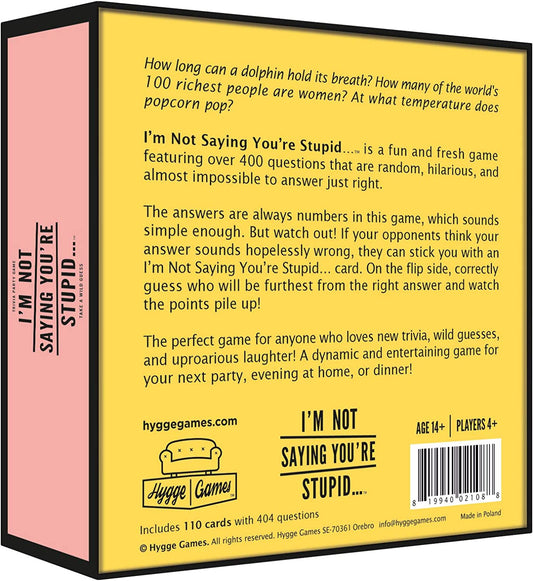 I'm Not Saying You're Stupid Trivia Party Game