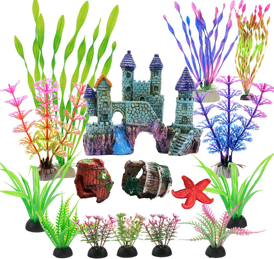 16 Pieces Corals Aquarium Decorations