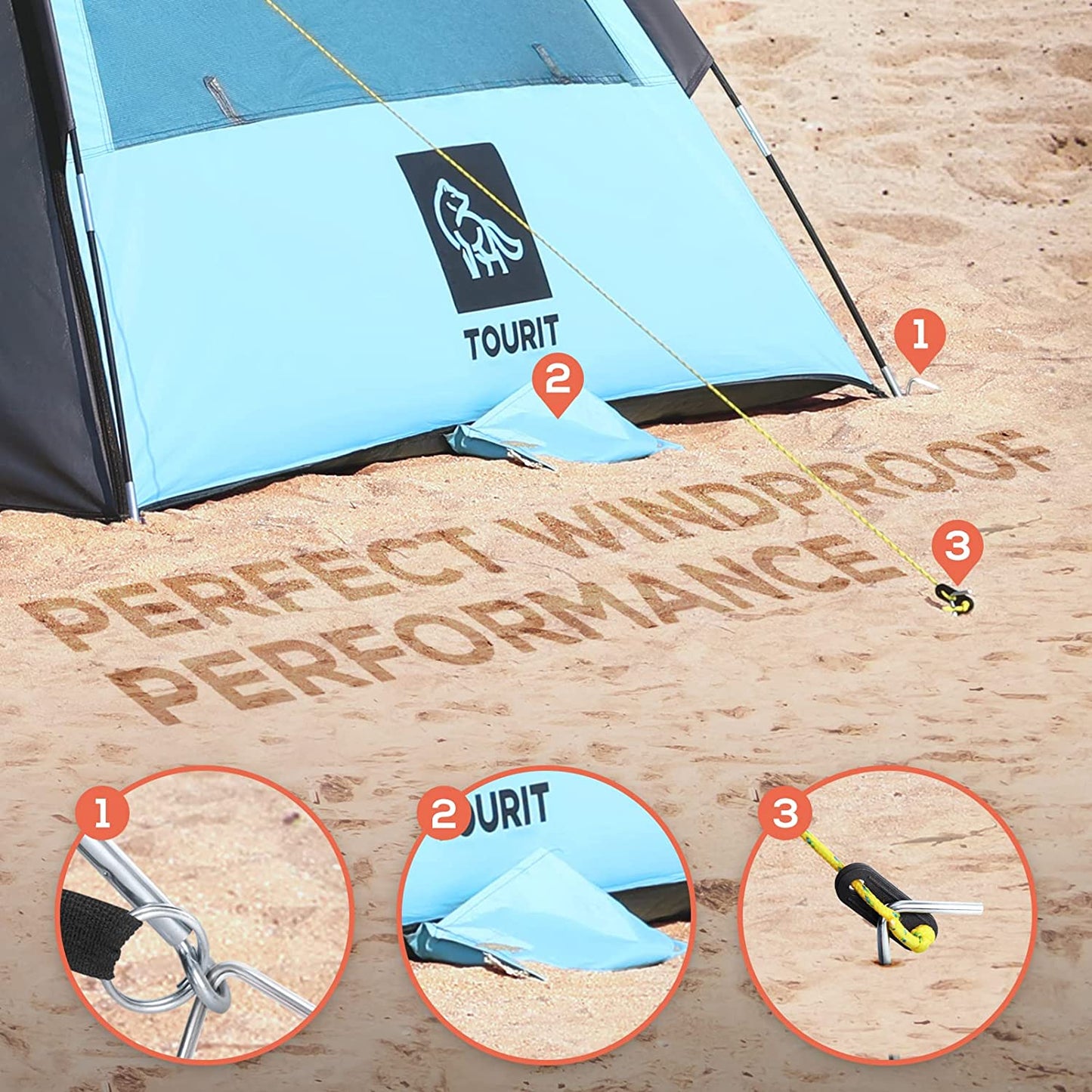 Beach Tent 3 Person Instant Sun Shelter