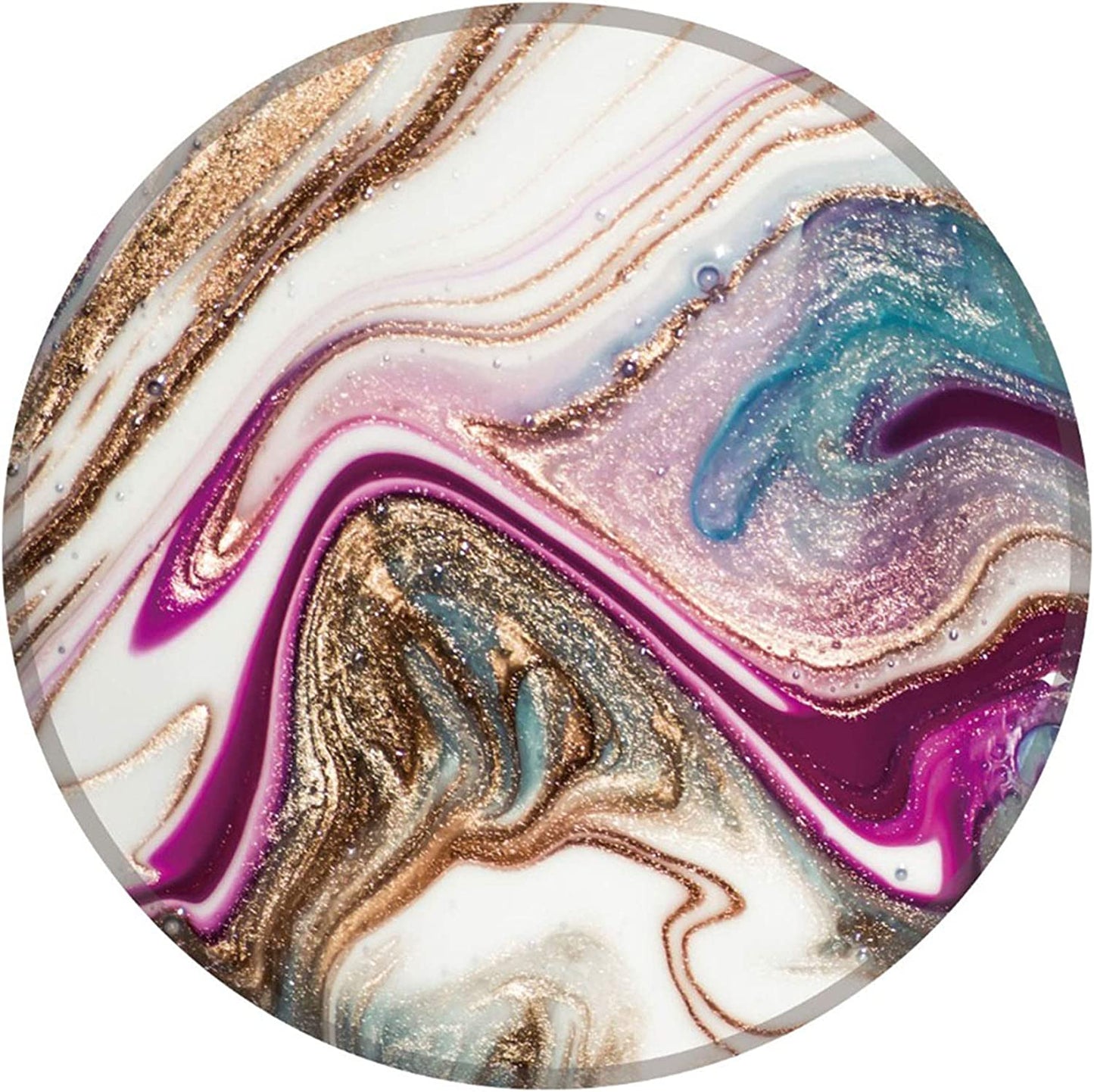 Mouse Pad, (Beige Purple Marble)