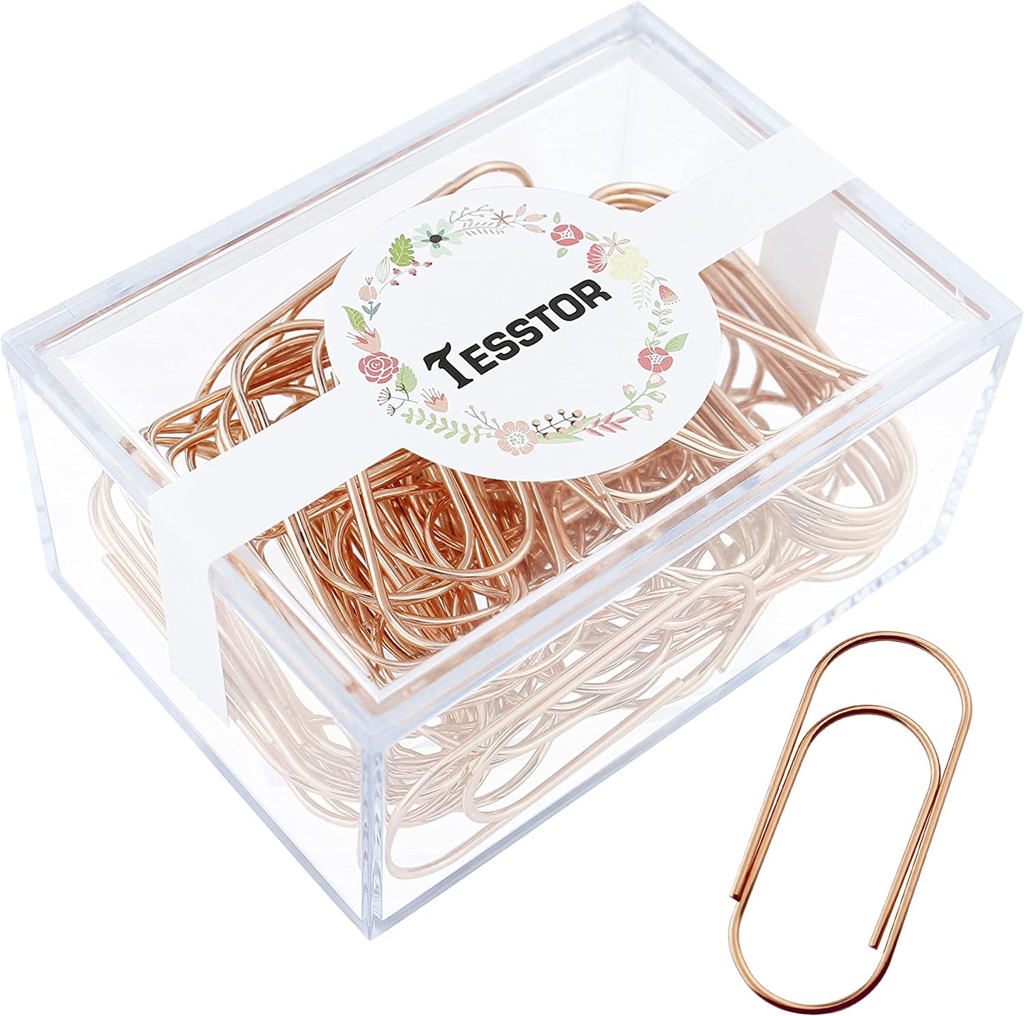 2 Inch Jumbo Wide Paper Clips 50mm 50 Pieces (Rose Gold)