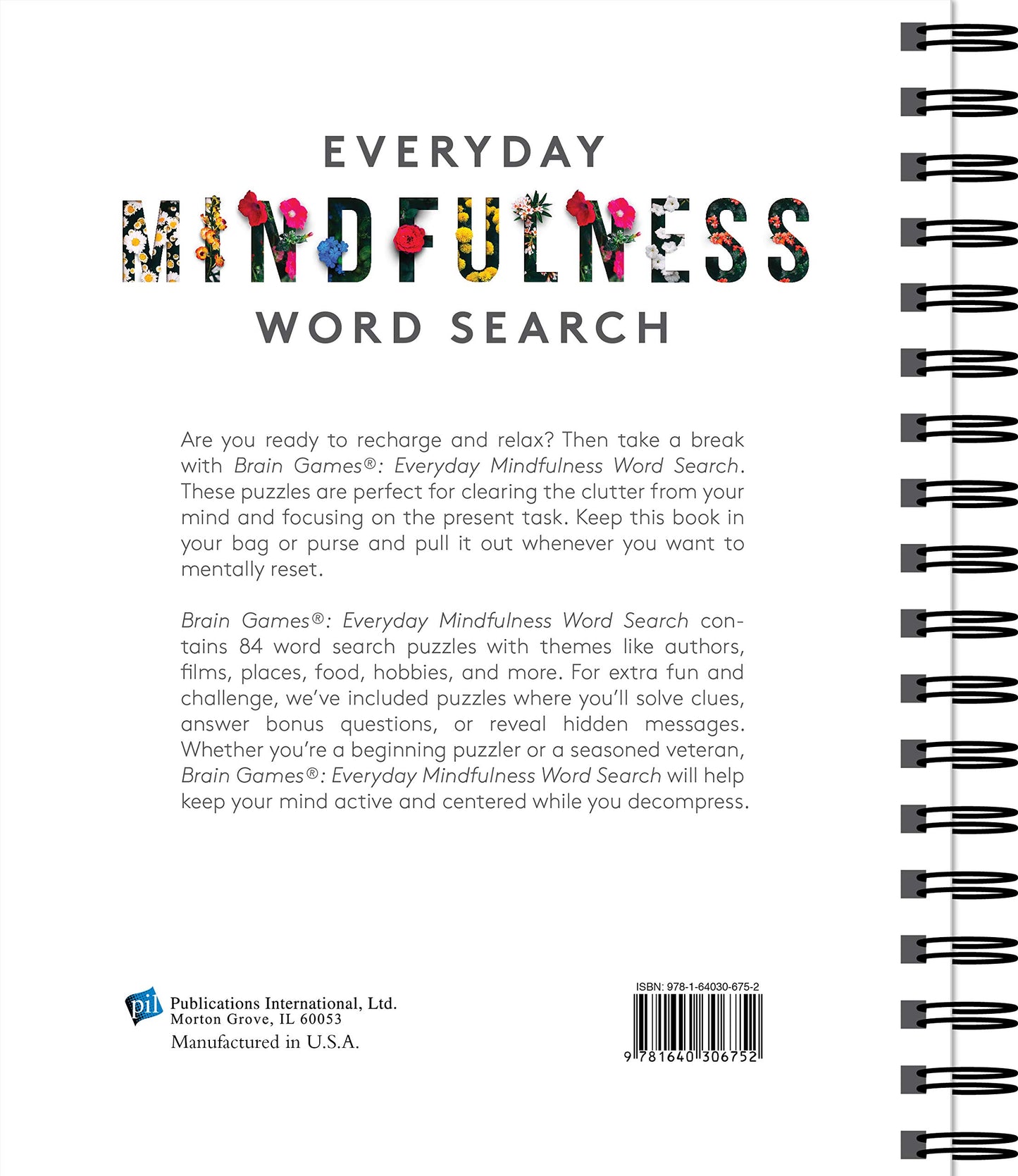 Brain Games - Everyday Mindfulness Word Search (White)