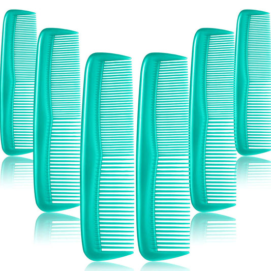 12 piece fine hair combs set (Cyan-blue)