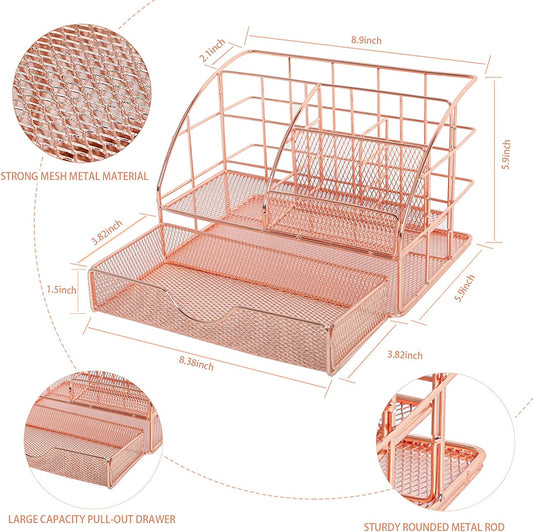 Desk organizer, multifunctional, made of metal.