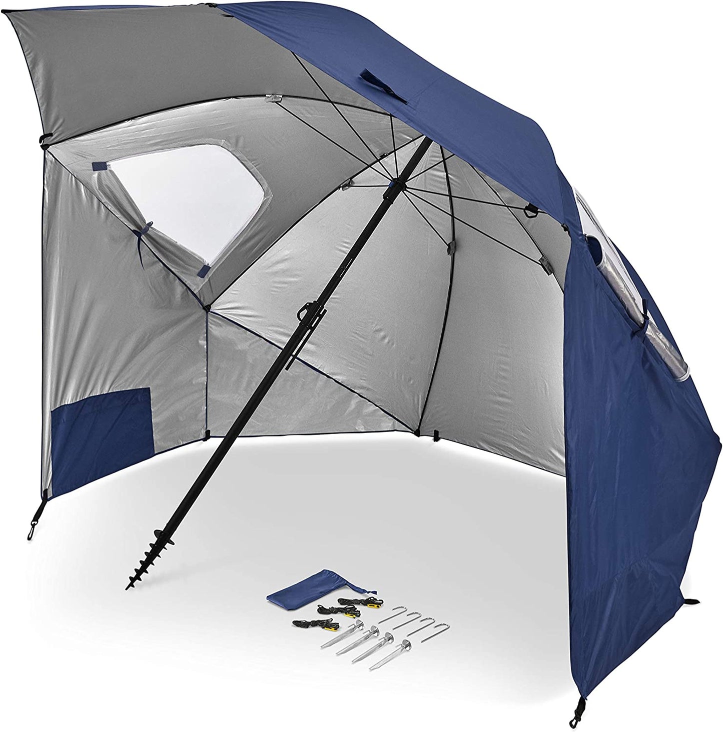 Umbrella Shelter for Sun and Rain Protection (9-Foot), Color Blue