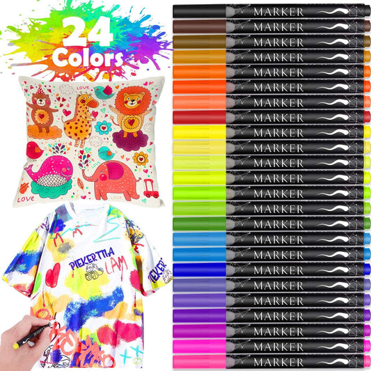 24 color fabric marker ideal for decorating