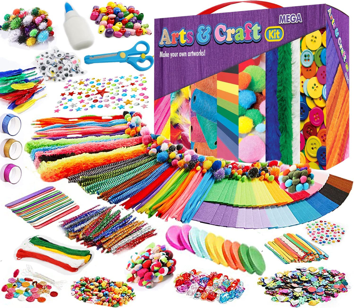 Arts and Crafts Kit, 7.87 x 7.87 x 1.97 inches