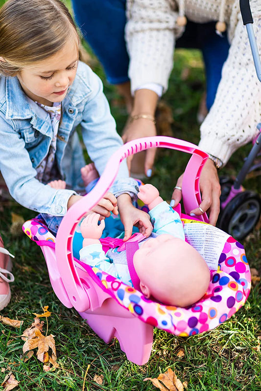 car seat accessory for dolls color: pink (21.5 x 13 x11.7)