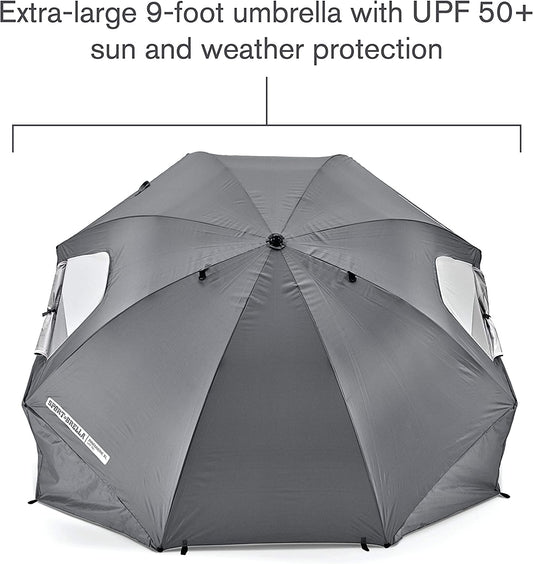 Umbrella Shelter for Sun and Rain Protection, Color: Gray