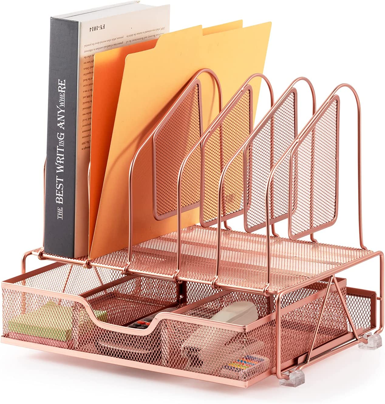 Office Accessories Desk Organizer, Rose gold