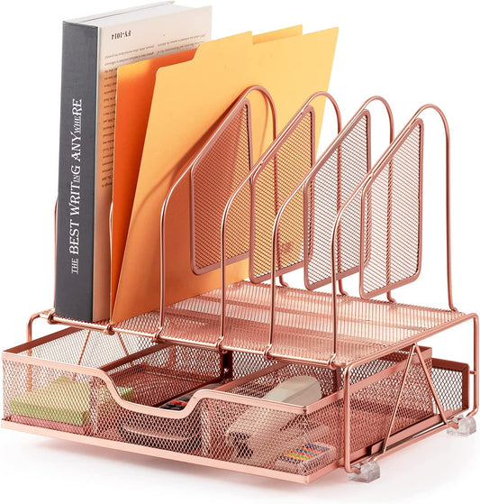 Office Accessories Desk Organizer, Rose gold