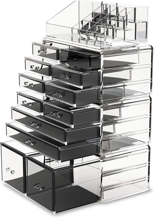 13 Drawer Makeup Cosmetic Organizer (clear)