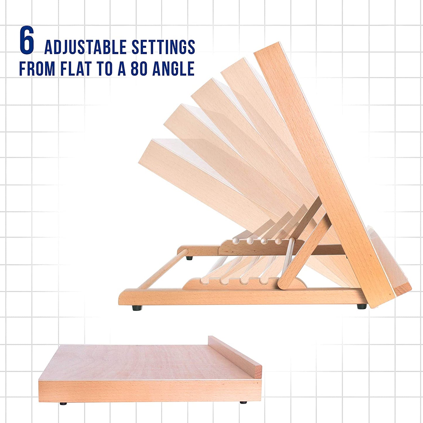 18-1/2" x 14-1/8" Adjustable Wood Artist Drawing Board