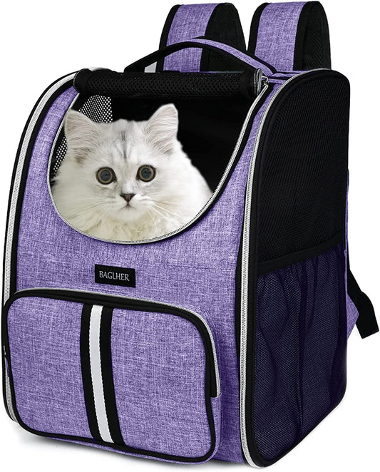 Ventilated Design Pet Backpack, (Violet)