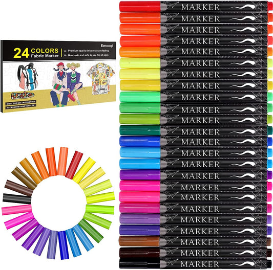 24 color fabric marker ideal for decorating