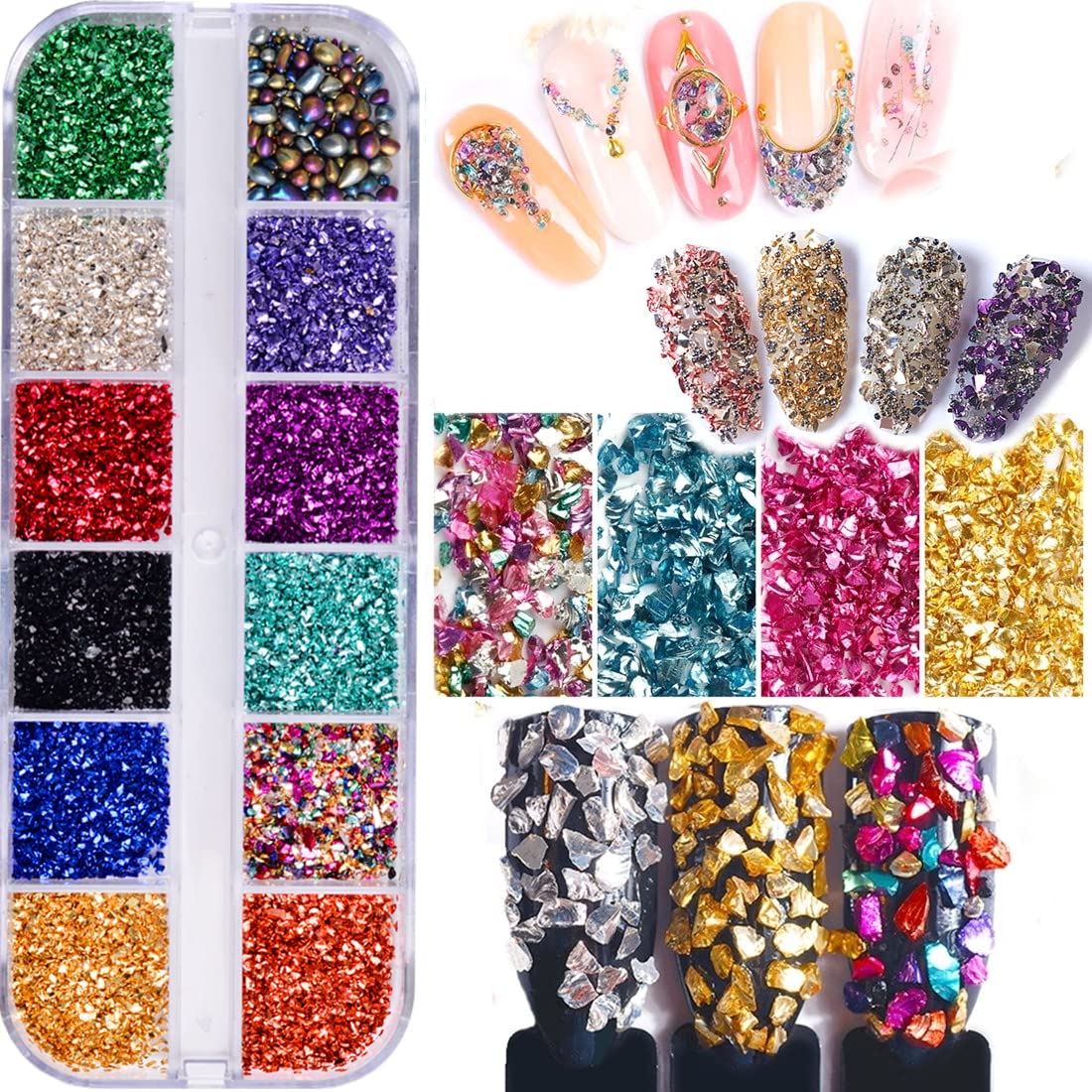 5000 pieces of bright and colorful nail art rhinestones