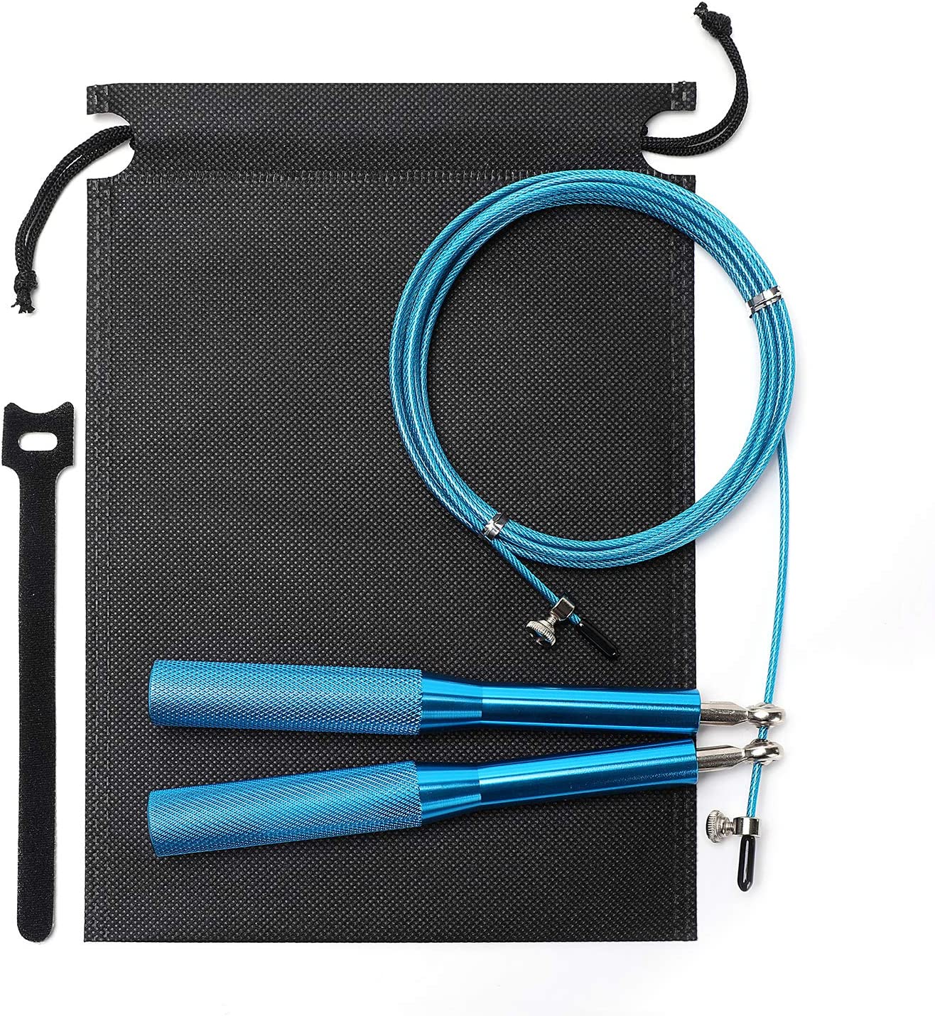 Jump Rope, Aluminum Alloy Handles, Blue, 115 Inch