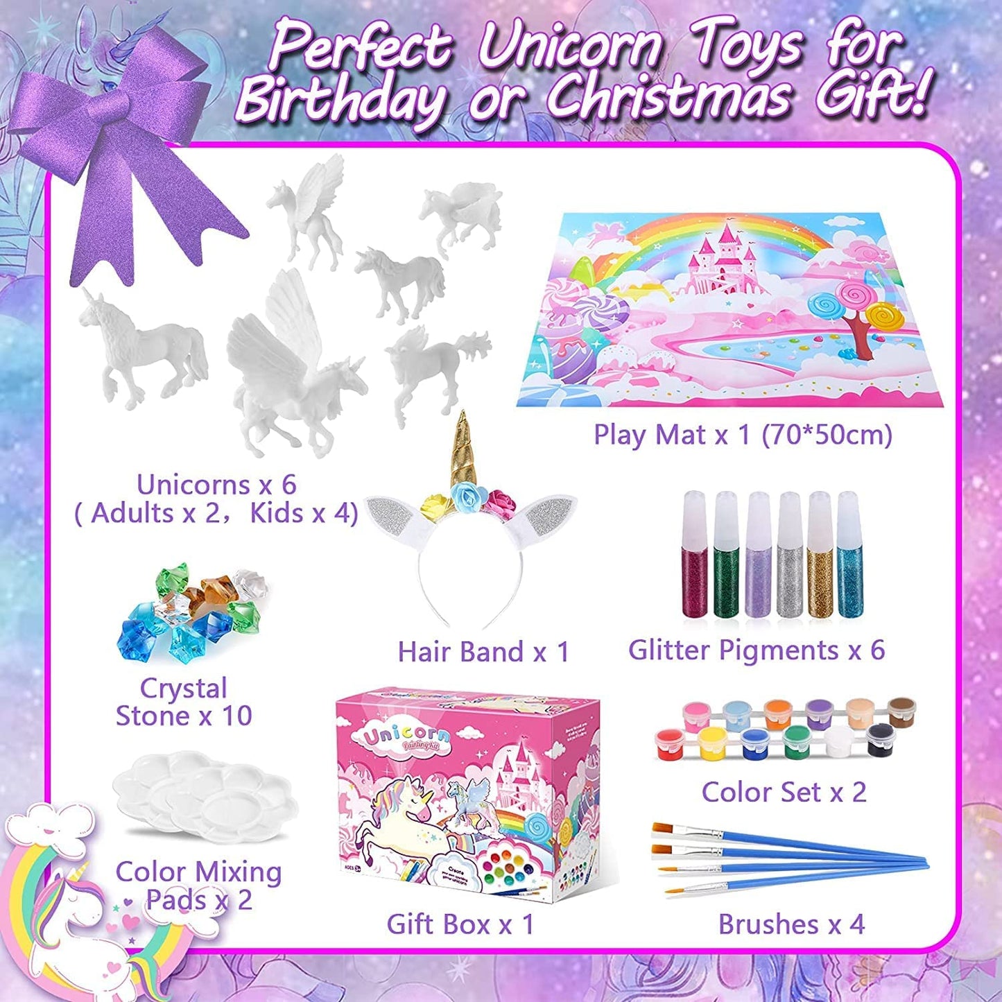 Unicorn Paint Kit for Kids, Pink