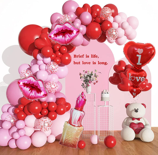 151PCS Valentine's Day Balloon Garland Arch Kit, 38''