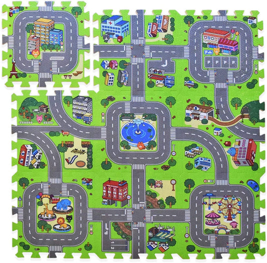 Play Mat Road Toy Foam Playmat Interlocking Floor