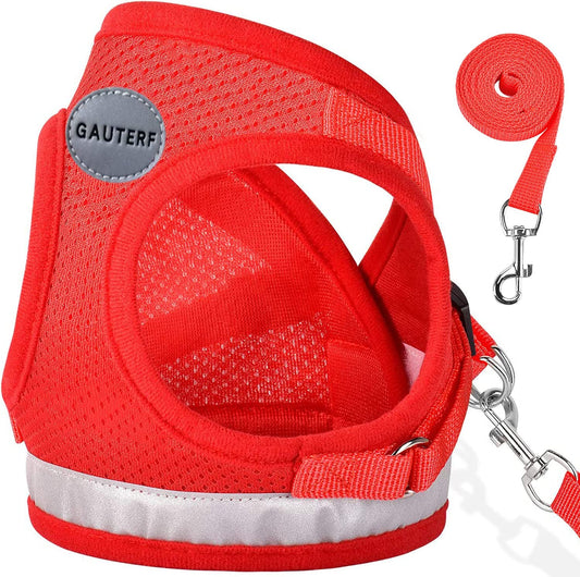 Reflective Harness Set for Pets - Red (XXS)