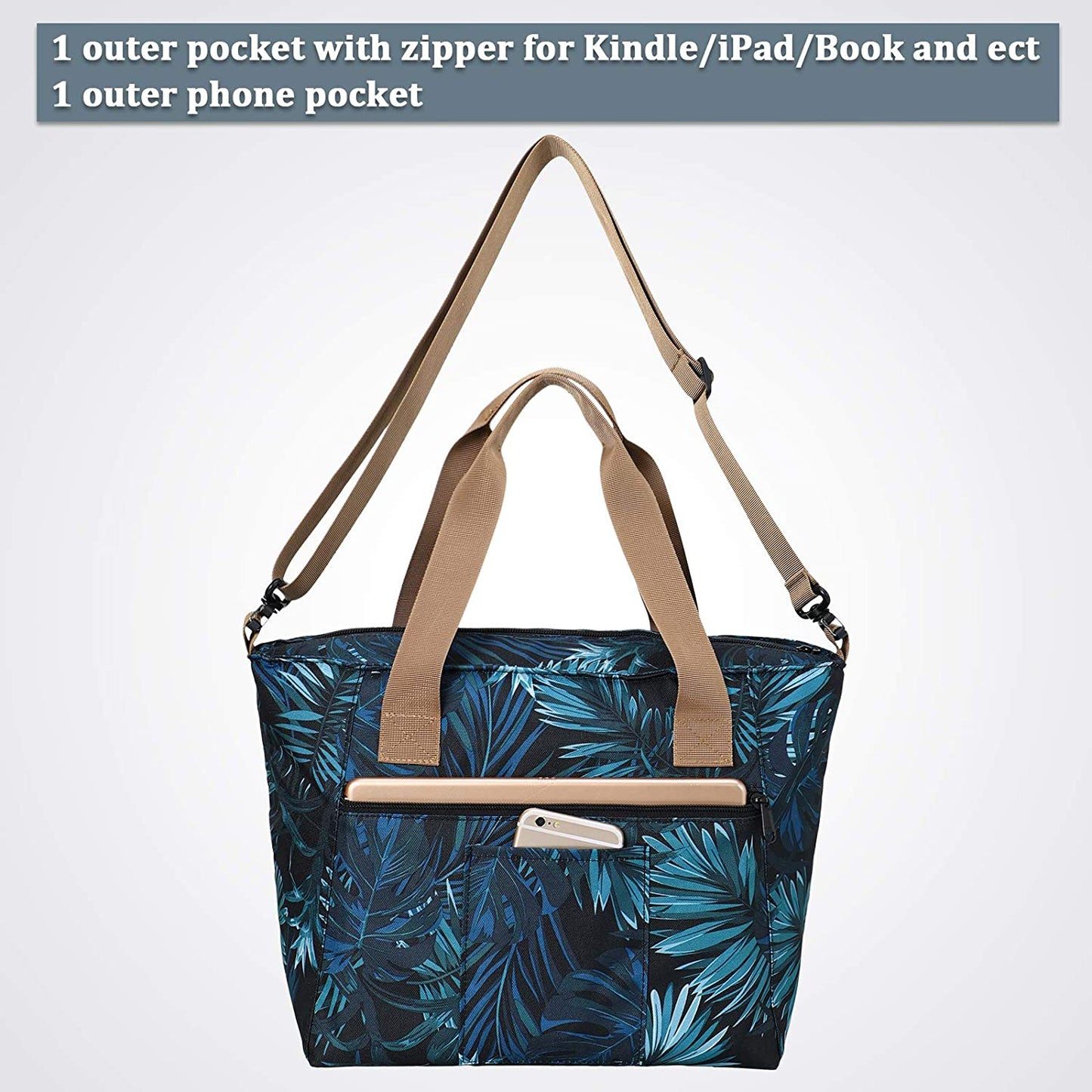 Leakproof Multifunctional Insulated Bag - Color: Palm Leaves