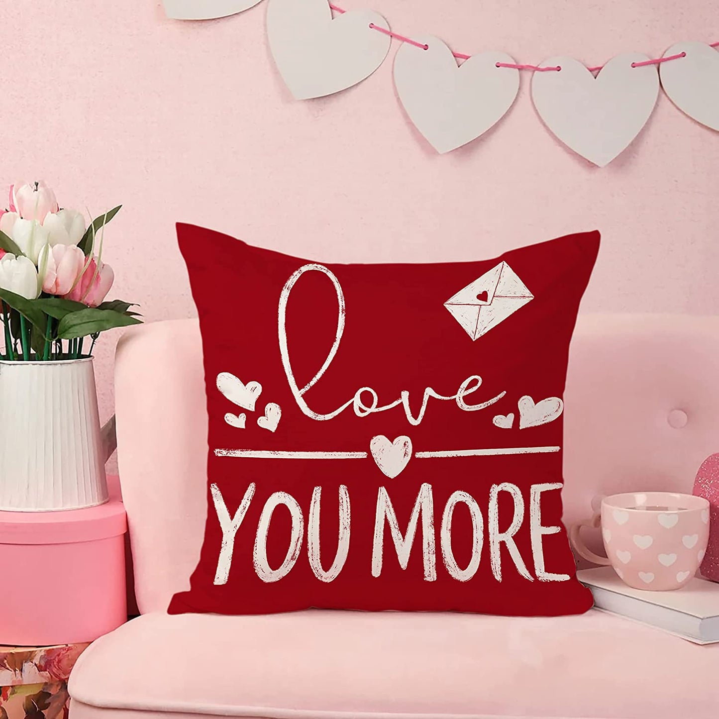 Valentine's Day Pillow Shams 18x18 Inches