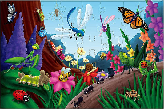 Giant 48Pcs Floor Puzzle - Giant Bugs Set (2' x 3')