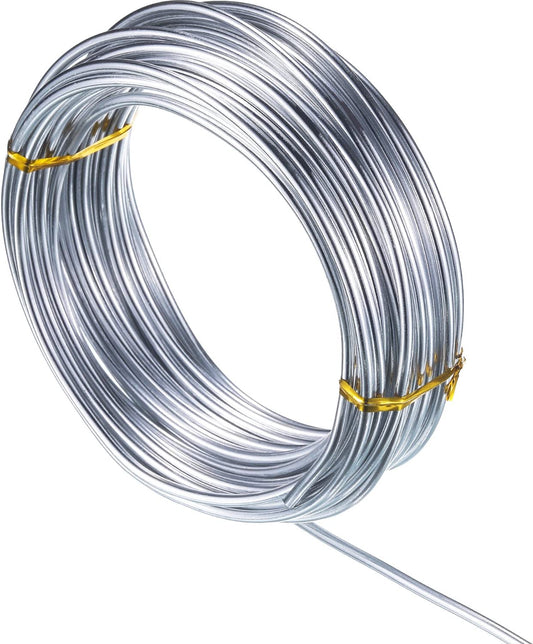 32.8 Feet Aluminum Wire,(Silver, 3 mm Thickness)