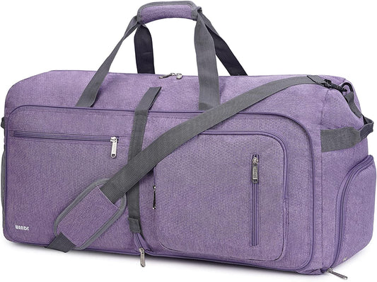 65L Collapsible Duffel Bag, Purple