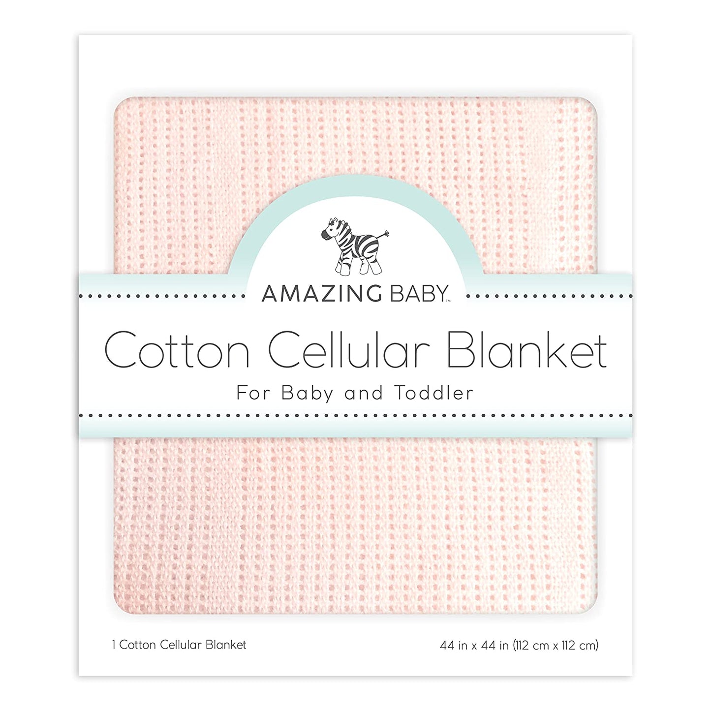 Baby Cotton Cellular Blanket - Colour: Soft Pink