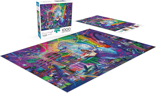 Flights of Fantasy - Magic Study - 1000 Piece Jigsaw Puzzle