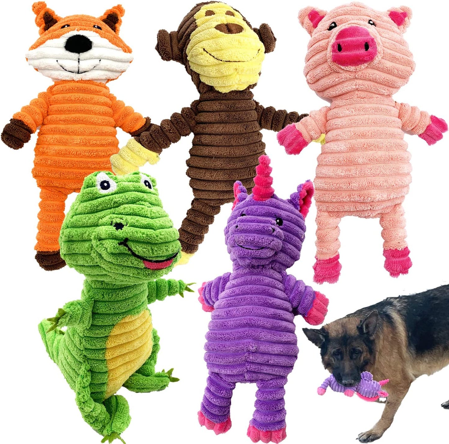 Pets Toys, 5 Pack plush, Animals