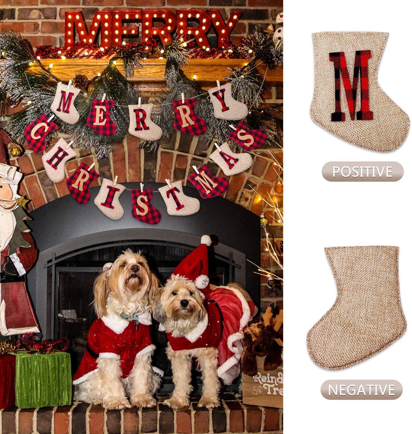 sock shaped banner for christmas decoration, Merry Christmas