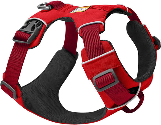 Reflective Padded Pet Harness, Size: Small Color: Red Sumac