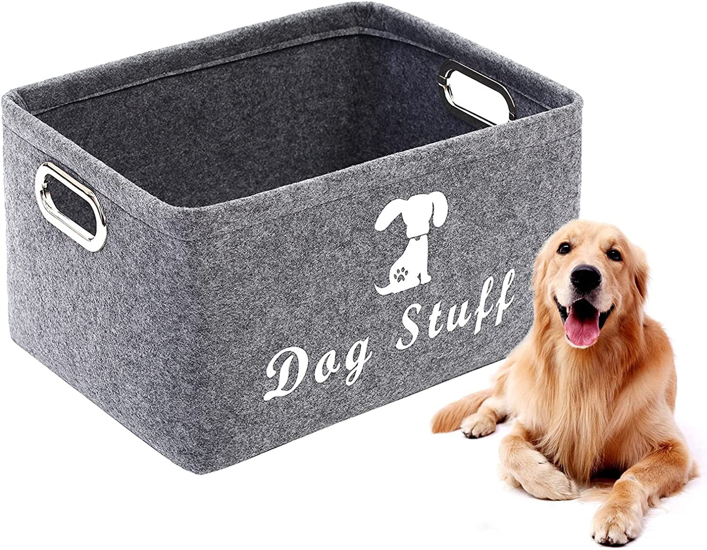 Pet Supplies Storage Basket dog stuff grey