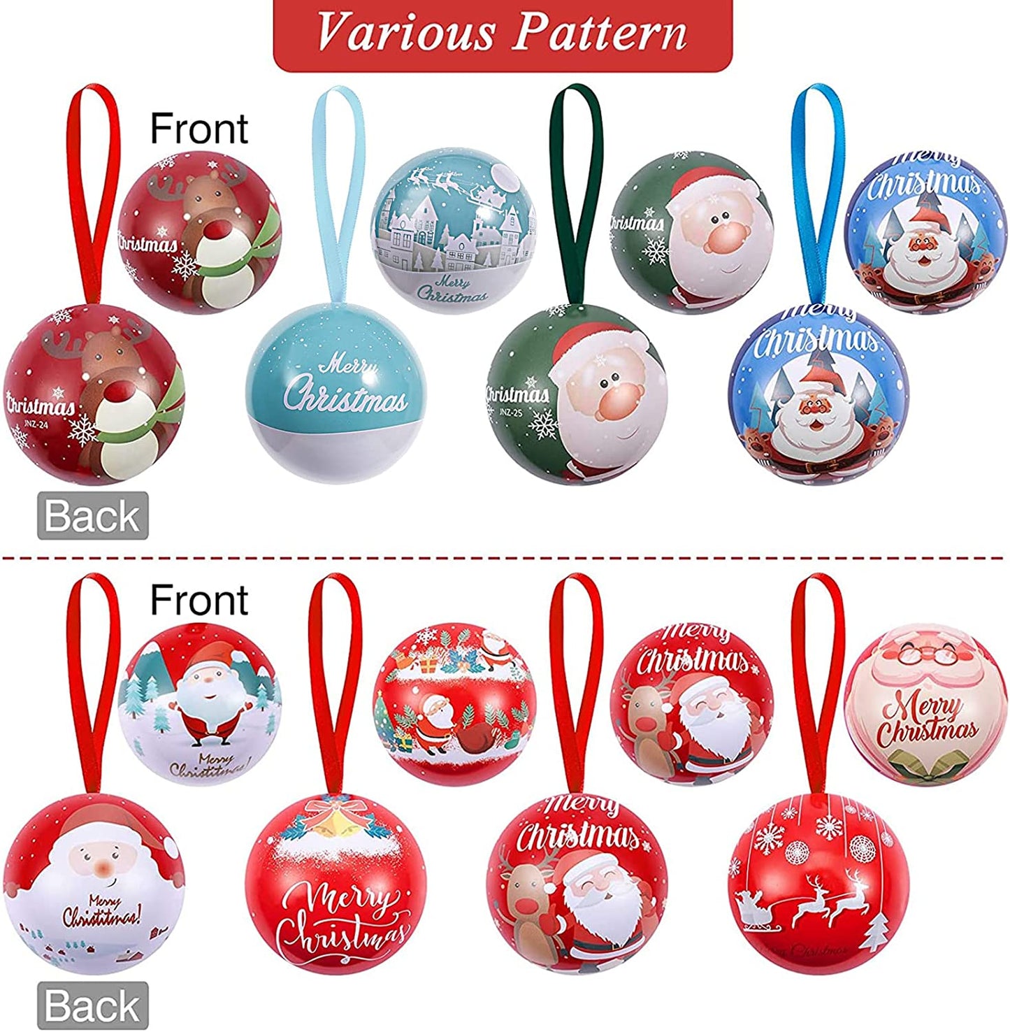 8-piece Christmas bauble box