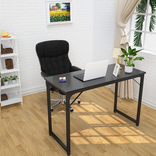 32" Small computer desk, color: black