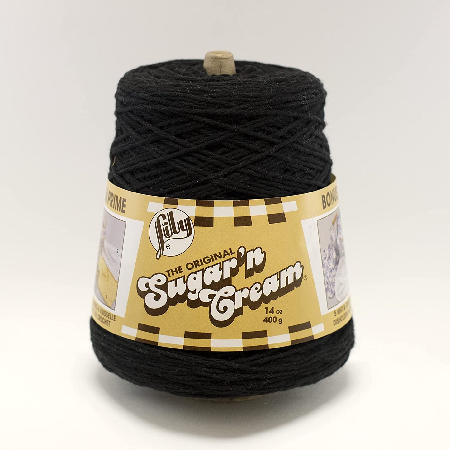 1 pack of yarn cones, color: black