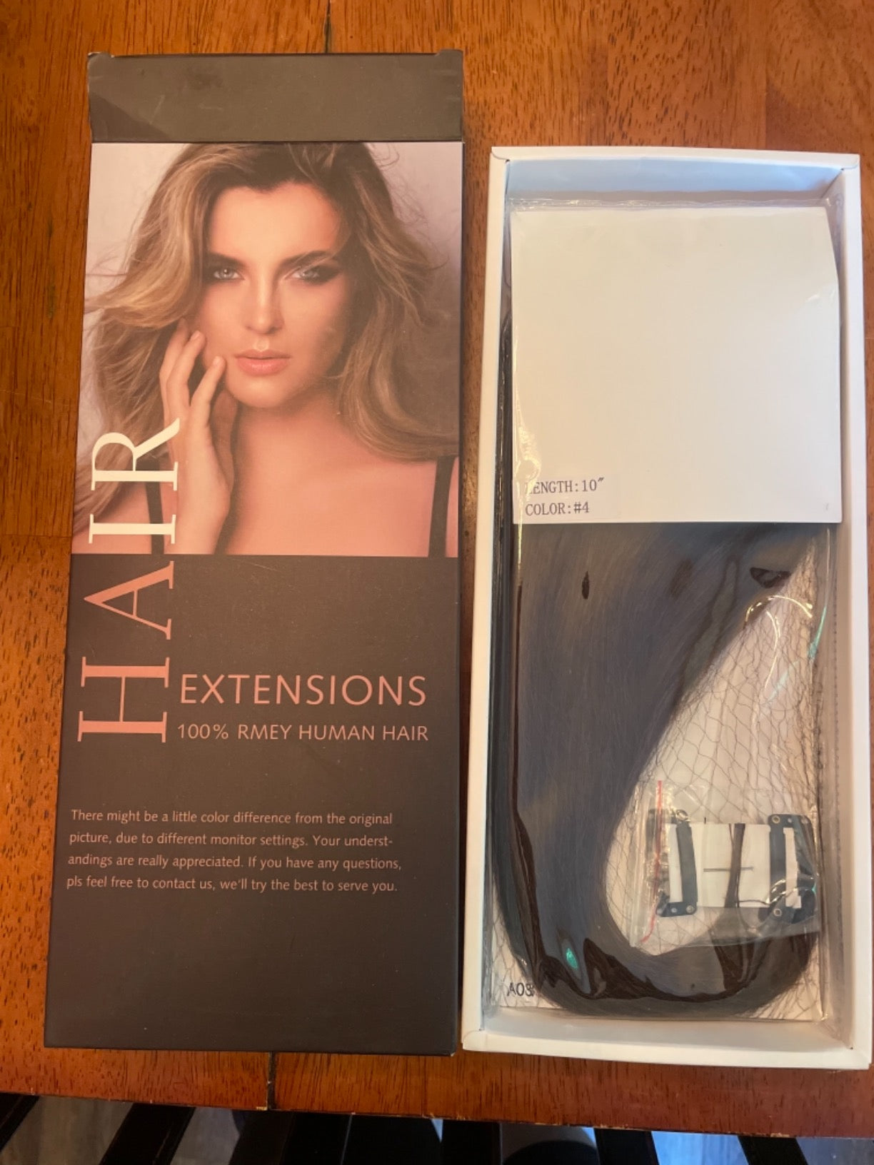 Hair Extensions, 7 Pcs, (Dark Brown)