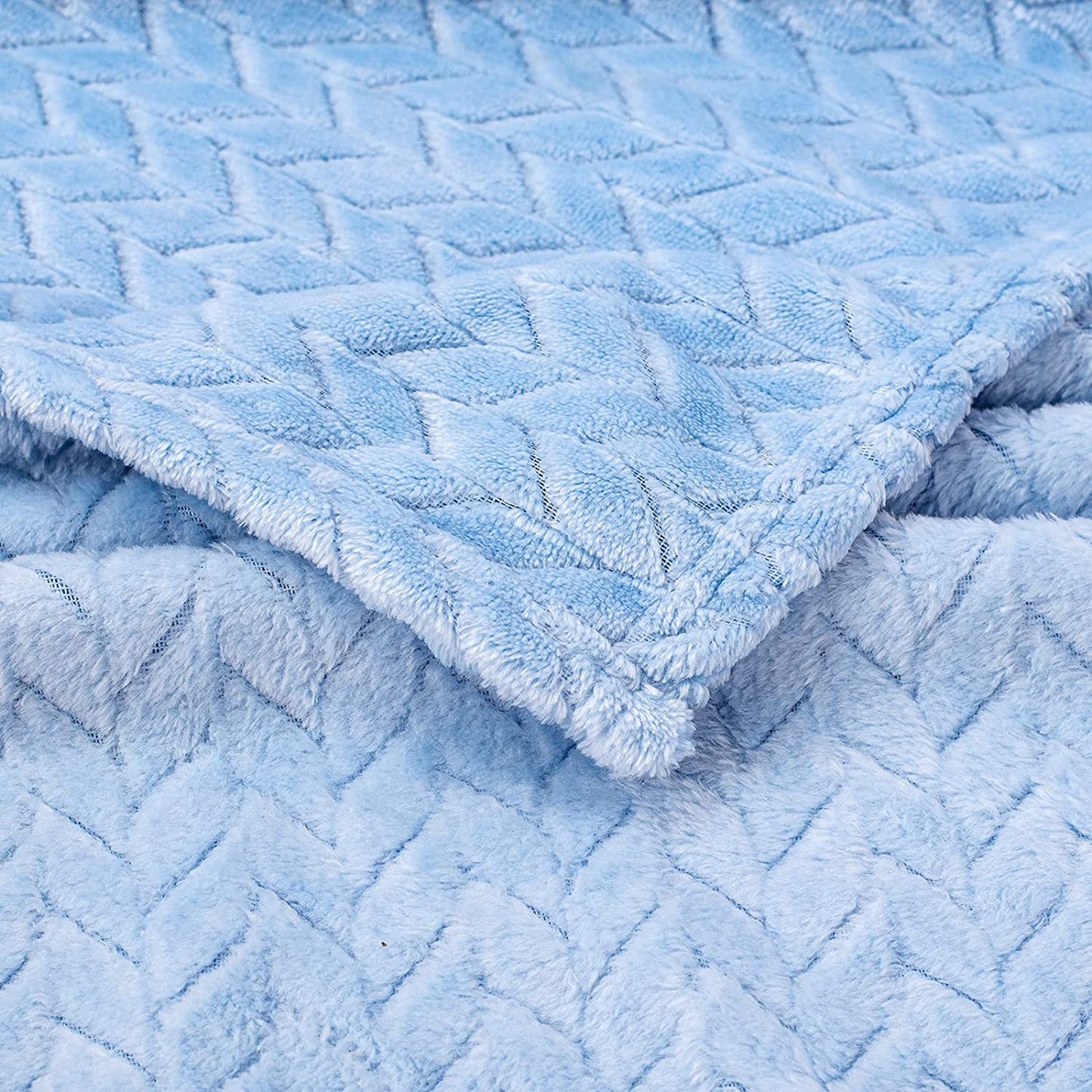 Fuzzy Baby Blanket, Soft, (XXS/24 × 32 inches), Sky Blue