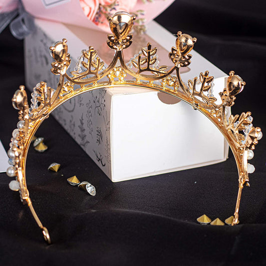 Girls Princess Crown, Color: Gold-02